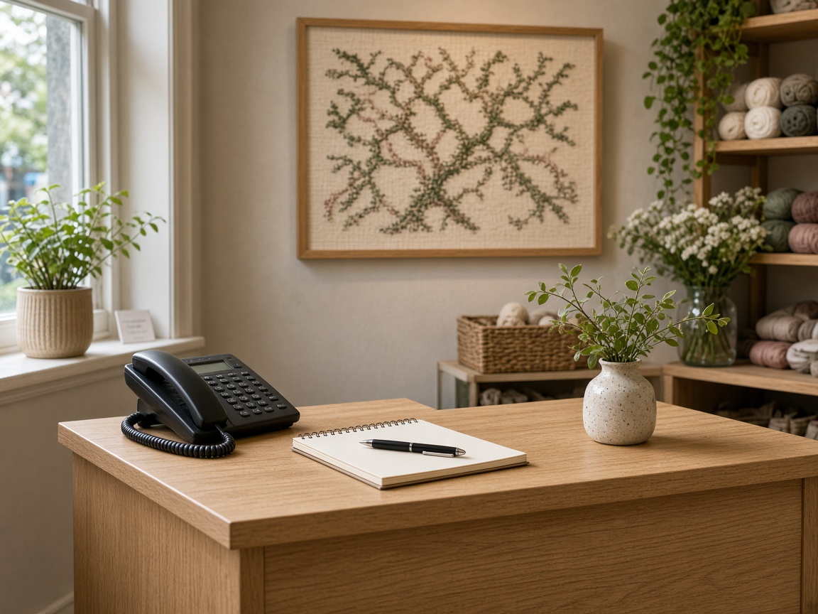 Contact desk at Knitting Maplegrove in Cork